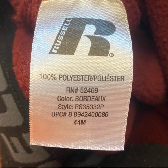 Russel Athletic Sweatpants Men's size Large burgundy red drawstring pockets - Picture 7 of 9